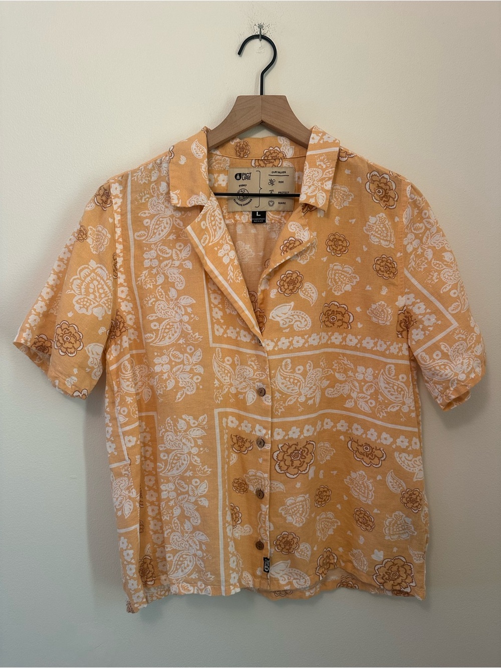 Picture Organic Clothing Kintha Paisley Linen/Cotton Shirt